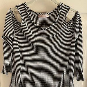 Veronica M cold shoulder striped top in size S
